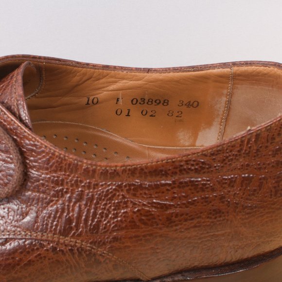 [SOLD] VTG Dack's Shoe Men's 10F Kudu Brown Derby 🇨🇦 Round Toe EUC - Picture 6 of 8